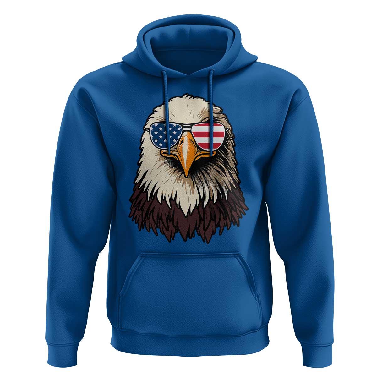 American Flag Patriotic Eagle Hoodie 4th of July - Wonder Print Shop