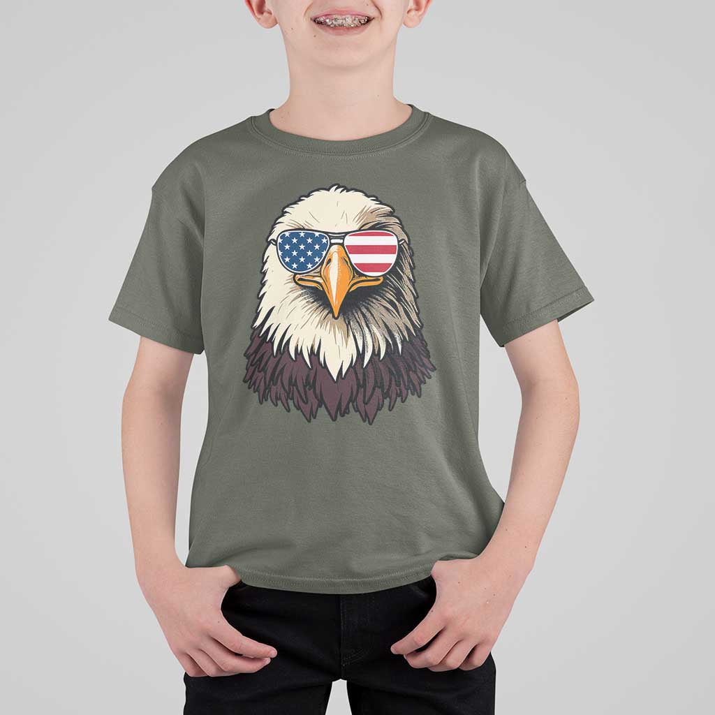 American Flag Patriotic Eagle T Shirt For Kid 4th of July - Wonder Print Shop