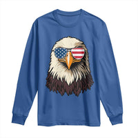 American Flag Patriotic Eagle Long Sleeve Shirt 4th of July - Wonder Print Shop