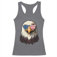 American Flag Patriotic Eagle Racerback Tank Top 4th of July - Wonder Print Shop
