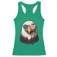 American Flag Patriotic Eagle Racerback Tank Top 4th of July - Wonder Print Shop