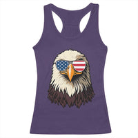American Flag Patriotic Eagle Racerback Tank Top 4th of July - Wonder Print Shop