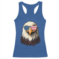 American Flag Patriotic Eagle Racerback Tank Top 4th of July - Wonder Print Shop