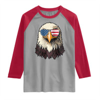 American Flag Patriotic Eagle Raglan Shirt 4th of July - Wonder Print Shop