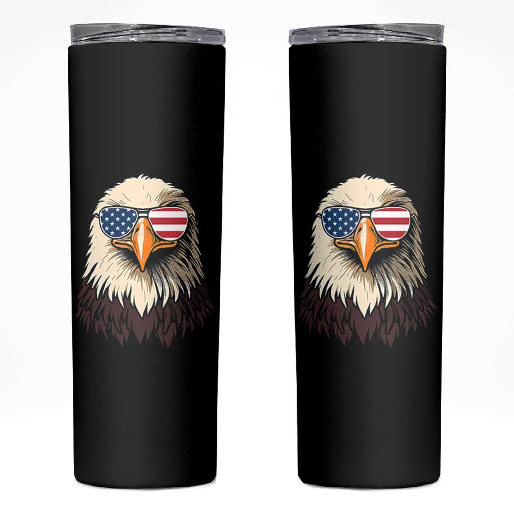 American Flag Patriotic Eagle Skinny Tumbler 4th of July - Wonder Print Shop