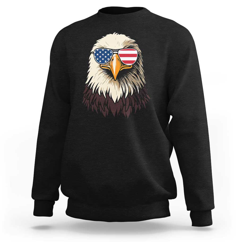 American Flag Patriotic Eagle Sweatshirt 4th of July - Wonder Print Shop