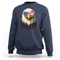 American Flag Patriotic Eagle Sweatshirt 4th of July - Wonder Print Shop