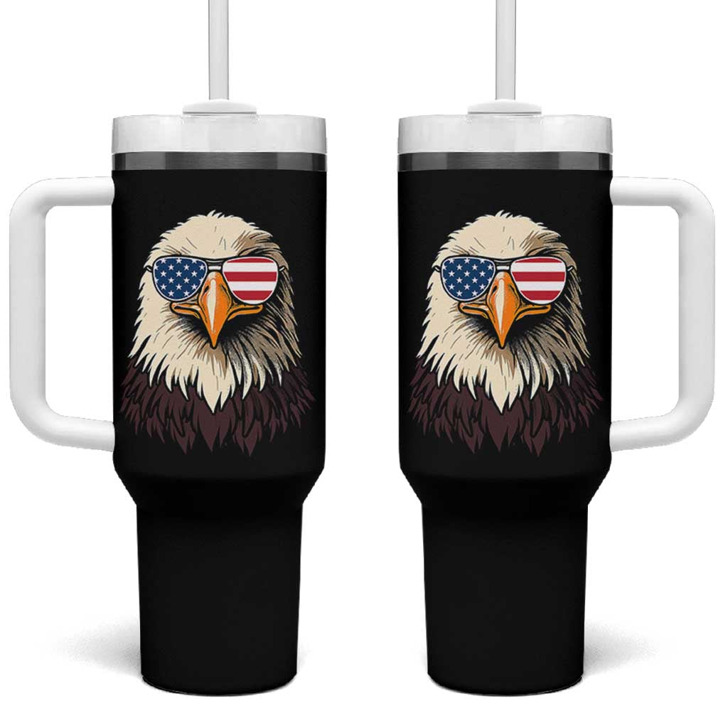 American Flag Patriotic Eagle Tumbler With Handle 4th of July - Wonder Print Shop