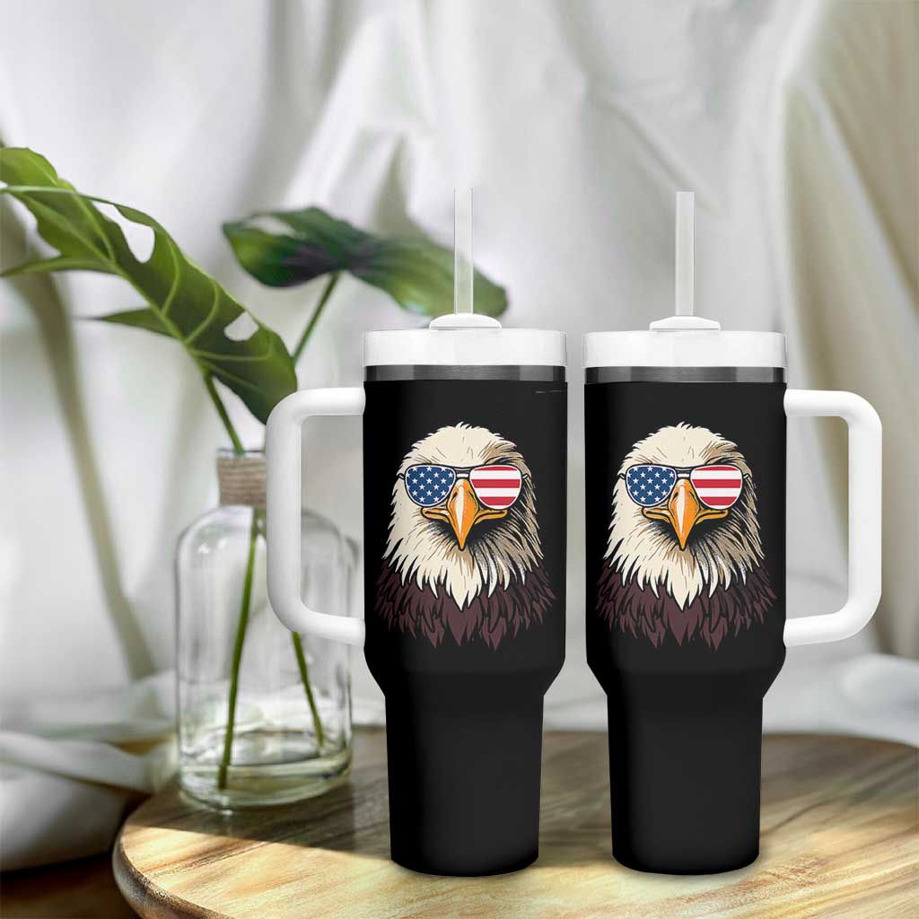 American Flag Patriotic Eagle Tumbler With Handle 4th of July - Wonder Print Shop