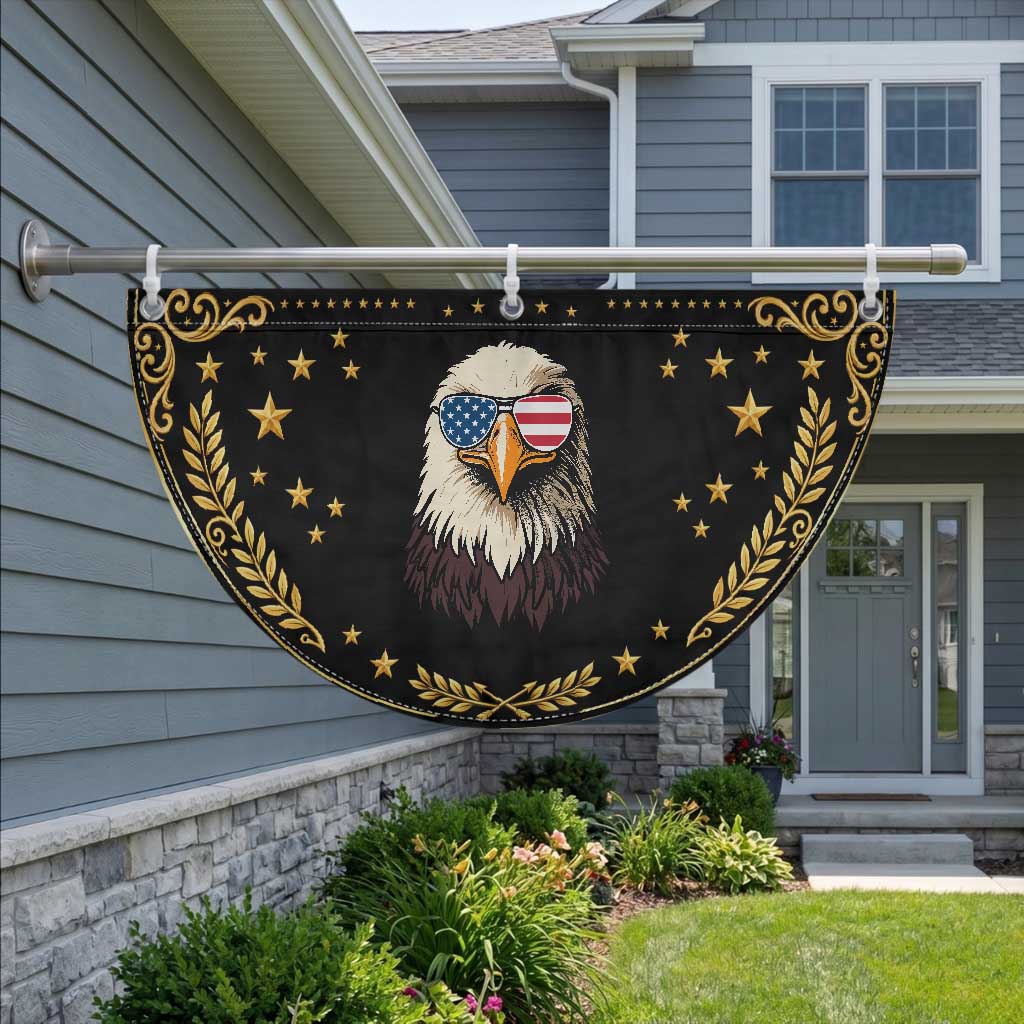 American Flag Eagle Patriotic Fan Flag 4th of July