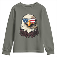 American Flag Patriotic Eagle Youth Sweatshirt 4th of July - Wonder Print Shop