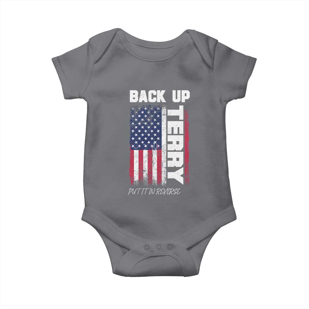 Back It Up Terry Put It In Reverse Baby Onesie Funny 4th of July Patriotic American Flag - Wonder Print Shop