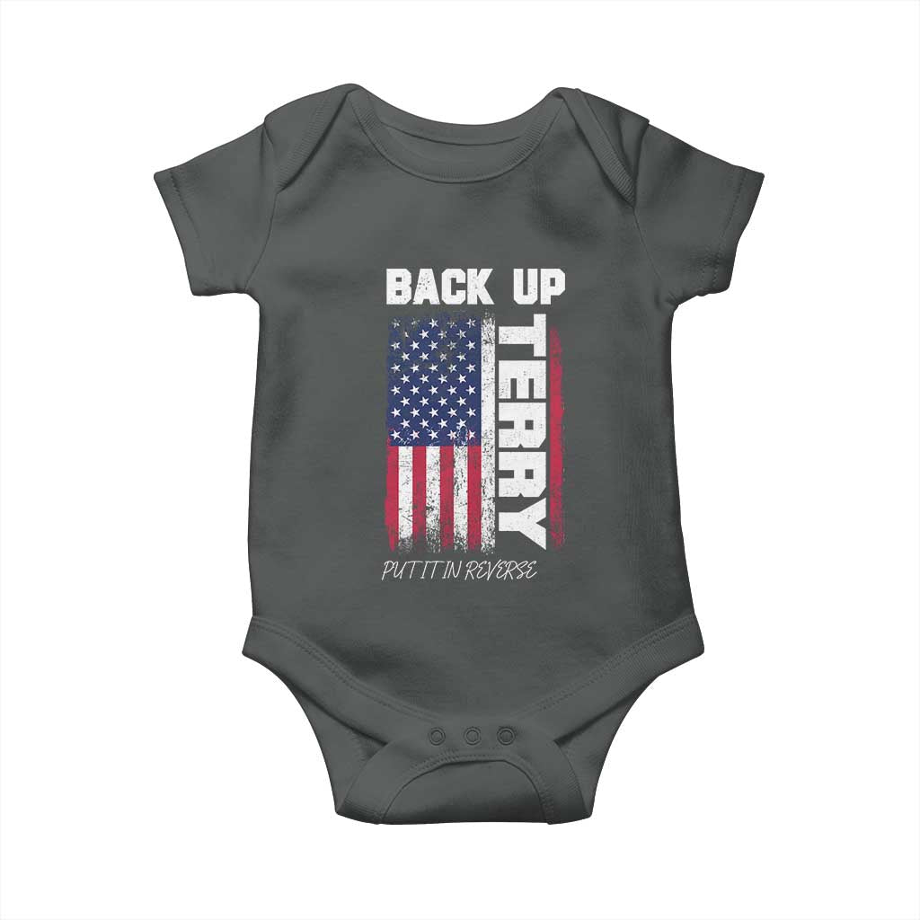 Back It Up Terry Put It In Reverse Baby Onesie Funny 4th of July Patriotic American Flag - Wonder Print Shop