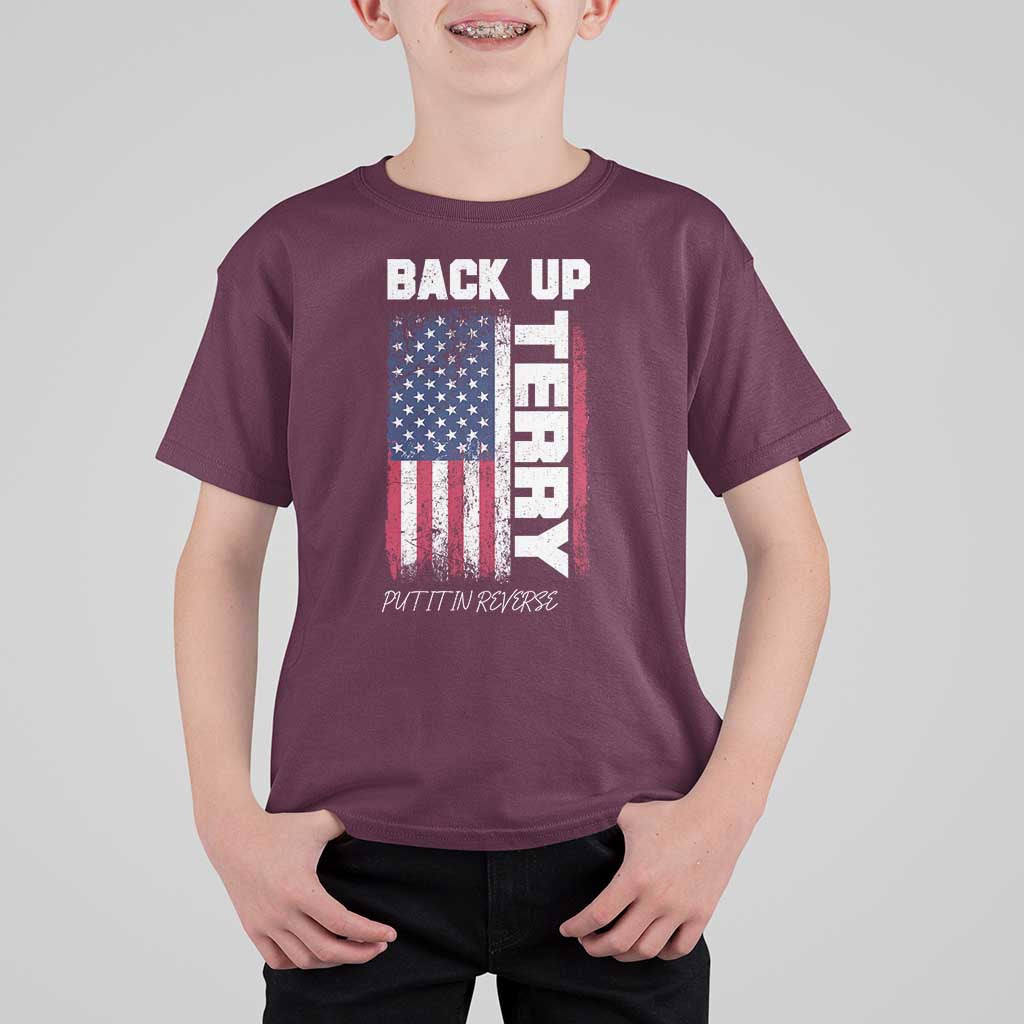 Back It Up Terry Put It In Reverse T Shirt For Kid Funny 4th of July Patriotic American Flag - Wonder Print Shop