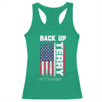 Back It Up Terry Put It In Reverse Racerback Tank Top Funny 4th of July Patriotic American Flag - Wonder Print Shop