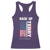Back It Up Terry Put It In Reverse Racerback Tank Top Funny 4th of July Patriotic American Flag - Wonder Print Shop