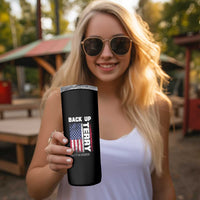 Back It Up Terry Put It In Reverse Skinny Tumbler Funny 4th of July Patriotic American Flag - Wonder Print Shop