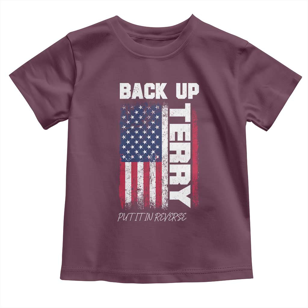 Back It Up Terry Put It In Reverse Toddler T Shirt Funny 4th of July Patriotic American Flag - Wonder Print Shop