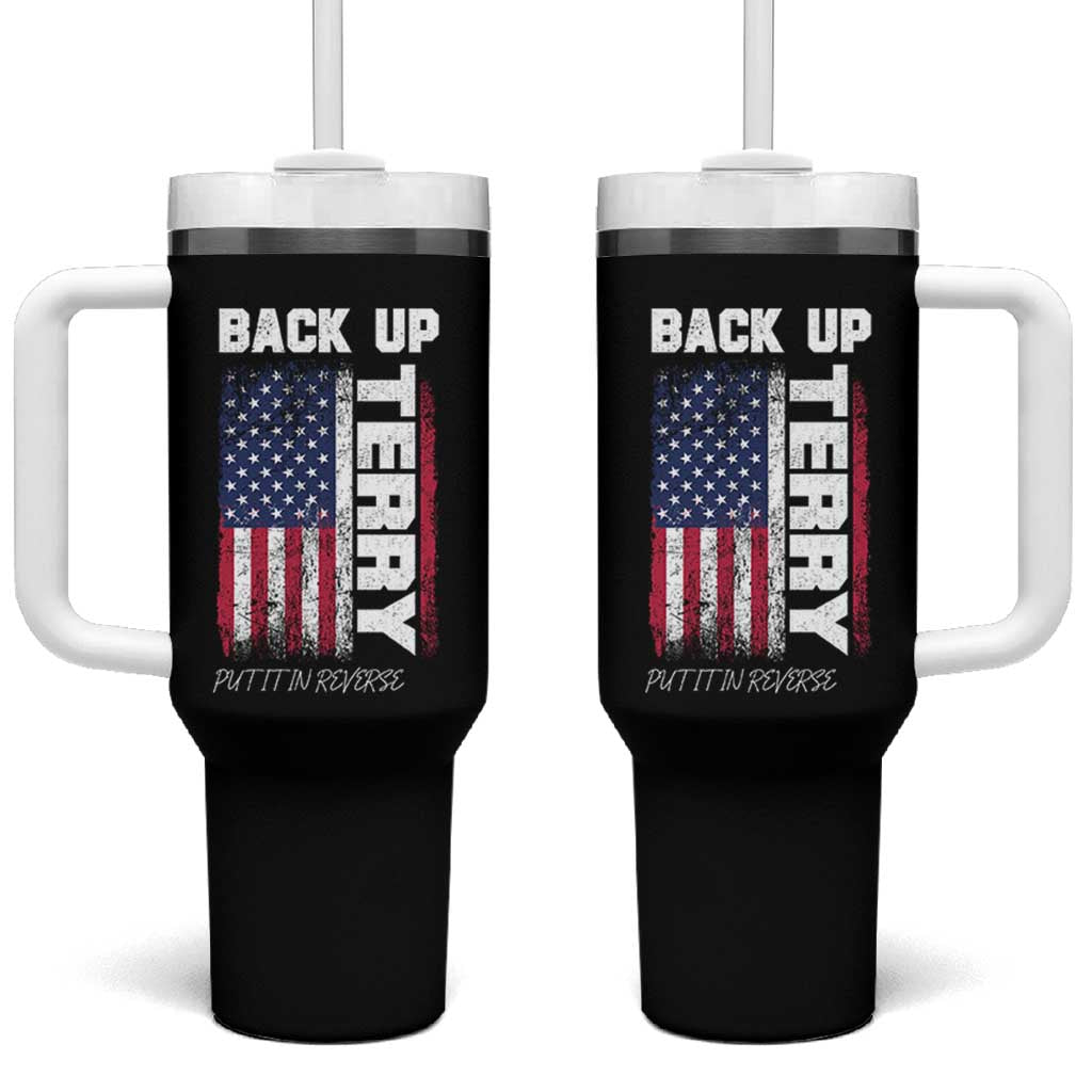 Back It Up Terry Put It In Reverse Tumbler With Handle Funny 4th of July Patriotic American Flag - Wonder Print Shop