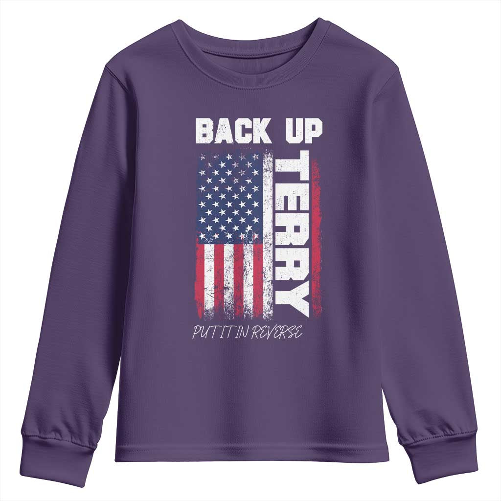 Back It Up Terry Put It In Reverse Youth Sweatshirt Funny 4th of July Patriotic American Flag - Wonder Print Shop