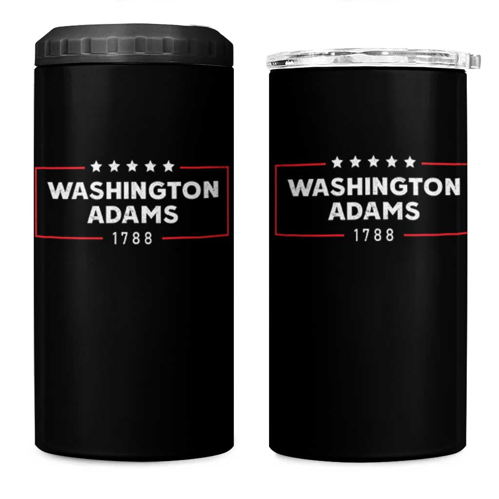 4th July George Washington 1788 4 in 1 Can Cooler Tumbler Retro President Campaign - Wonder Print Shop