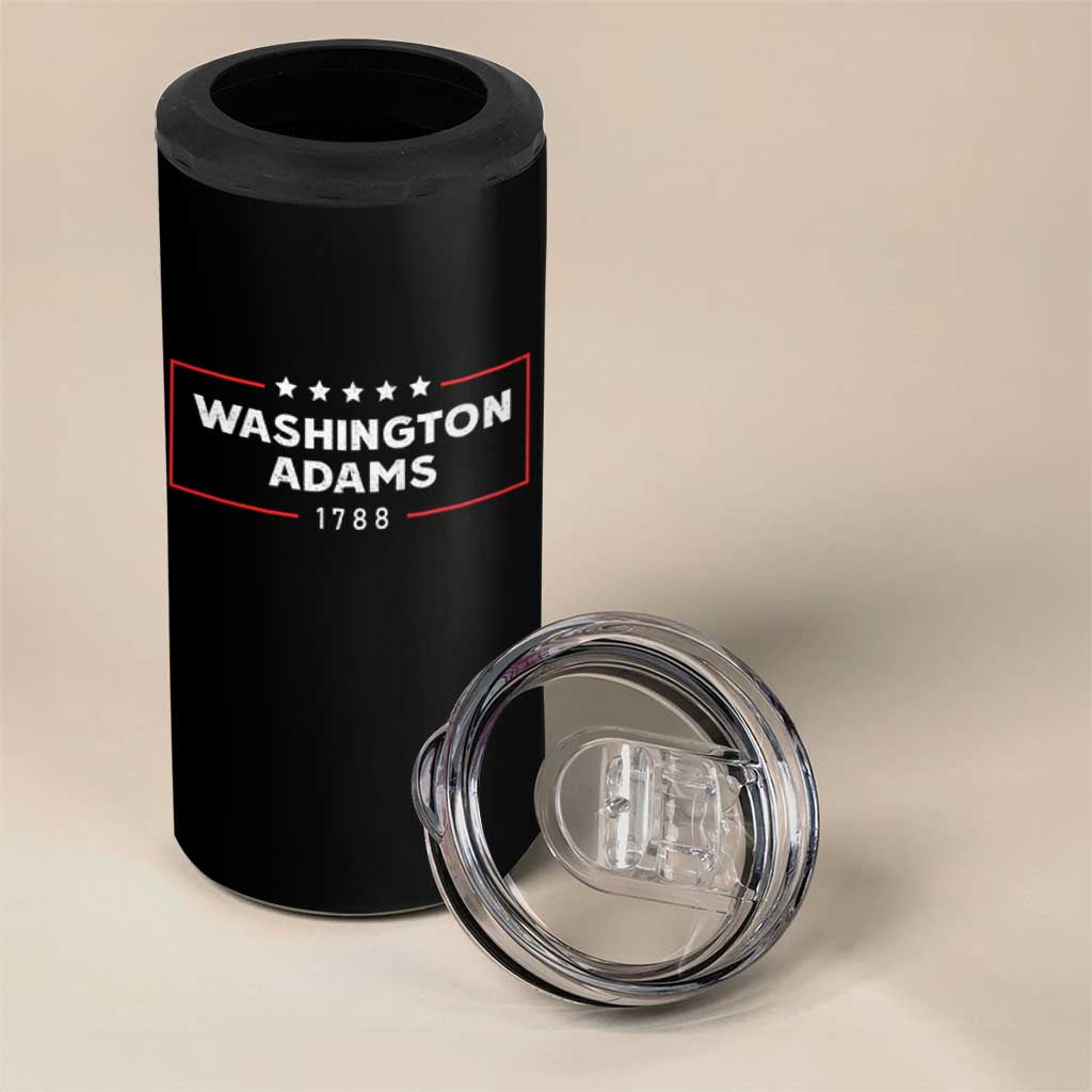 4th July George Washington 1788 4 in 1 Can Cooler Tumbler Retro President Campaign - Wonder Print Shop