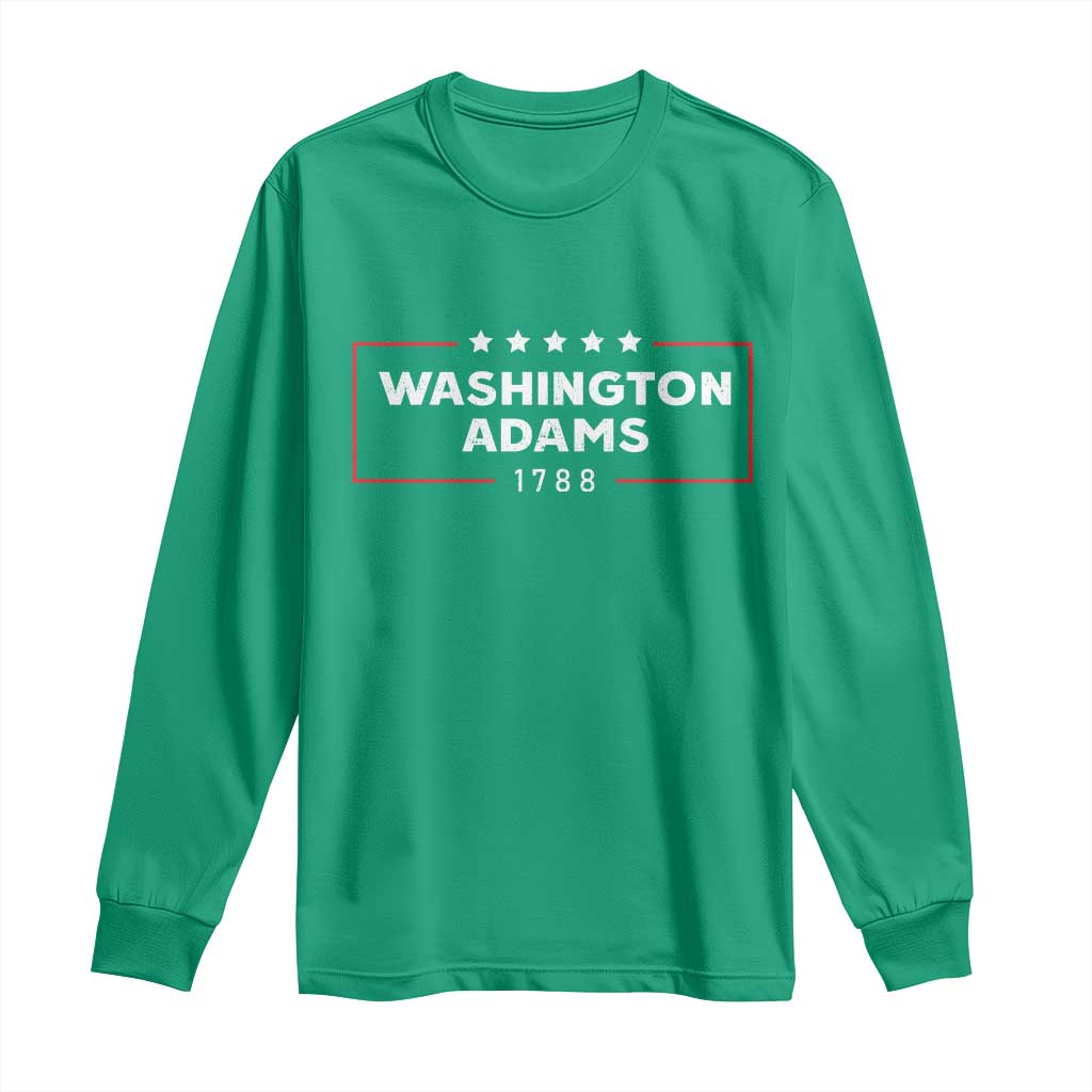 4th July George Washington 1788 Long Sleeve Shirt Retro President Campaign - Wonder Print Shop
