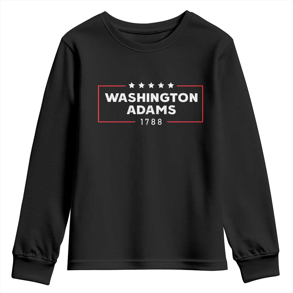 4th July George Washington 1788 Youth Sweatshirt Retro President Campaign - Wonder Print Shop