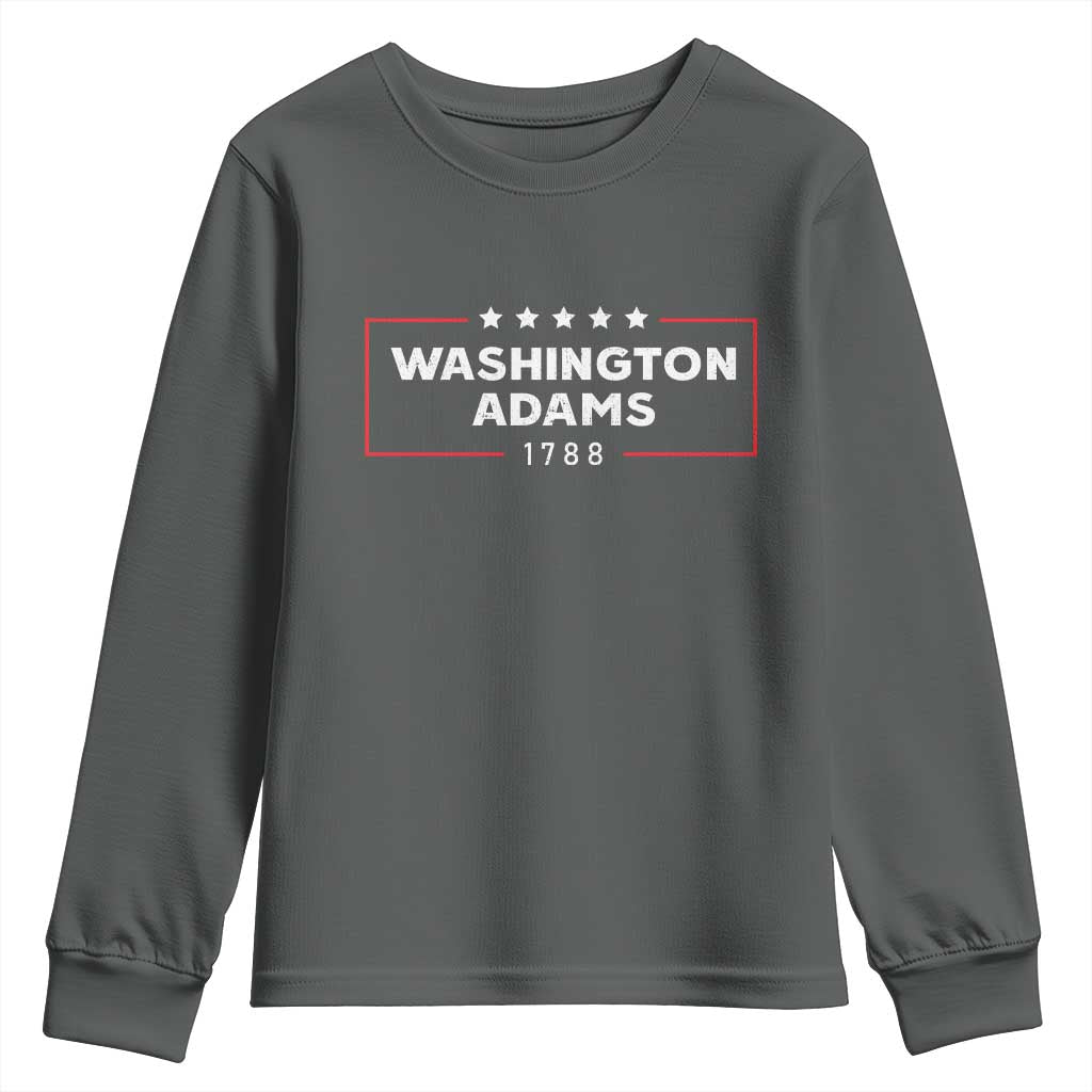 4th July George Washington 1788 Youth Sweatshirt Retro President Campaign - Wonder Print Shop