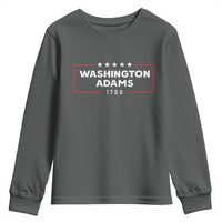 4th July George Washington 1788 Youth Sweatshirt Retro President Campaign - Wonder Print Shop