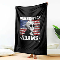 George Washington 1788 Throw Blanket Funny 4th of July Retro President Campaign USA Flag - Wonder Print Shop