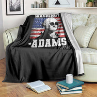 George Washington 1788 Throw Blanket Funny 4th of July Retro President Campaign USA Flag - Wonder Print Shop