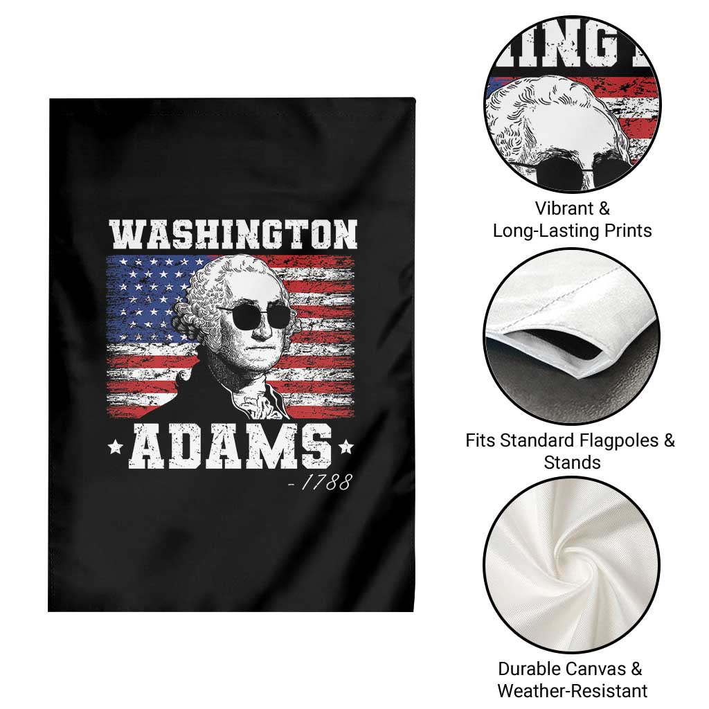 George Washington 1788 Garden Flag Funny 4th of July Retro President Campaign USA Flag - Wonder Print Shop