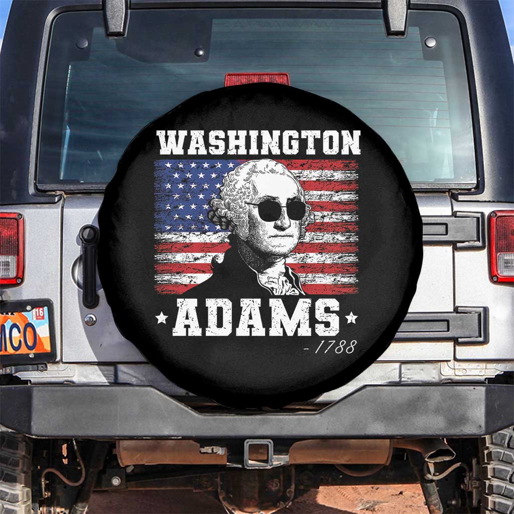 George Washington 1788 Spare Tire Cover Funny 4th of July Retro President Campaign USA Flag - Wonder Print Shop
