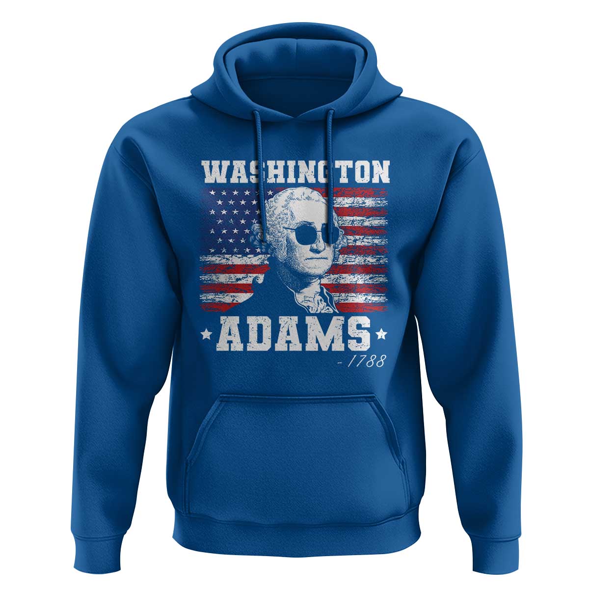 George Washington 1788 Hoodie Funny 4th of July Retro President Campaign USA Flag - Wonder Print Shop