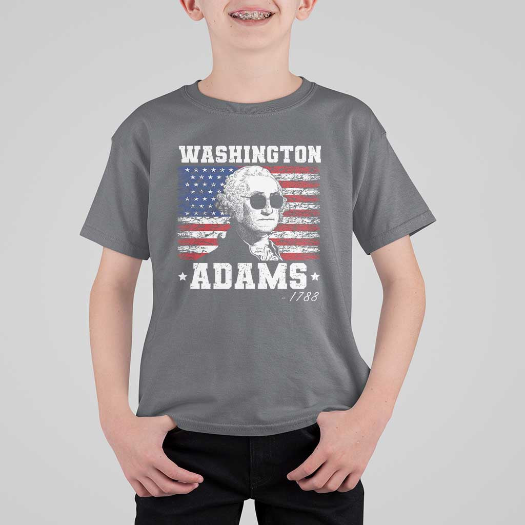 George Washington 1788 T Shirt For Kid Funny 4th of July Retro President Campaign USA Flag - Wonder Print Shop