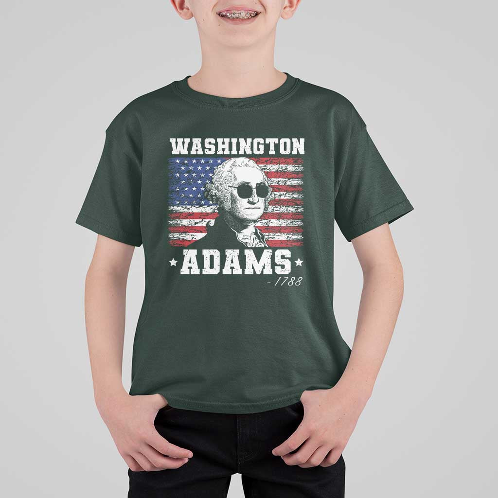 George Washington 1788 T Shirt For Kid Funny 4th of July Retro President Campaign USA Flag - Wonder Print Shop