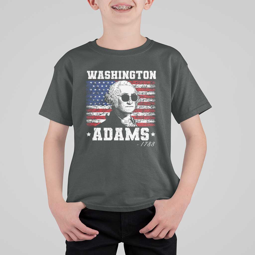 George Washington 1788 T Shirt For Kid Funny 4th of July Retro President Campaign USA Flag - Wonder Print Shop
