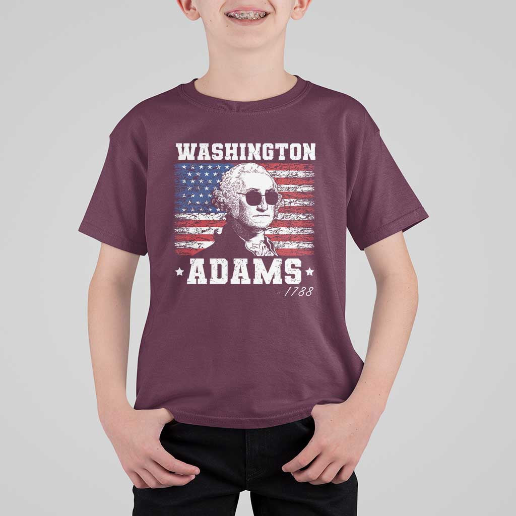 George Washington 1788 T Shirt For Kid Funny 4th of July Retro President Campaign USA Flag - Wonder Print Shop