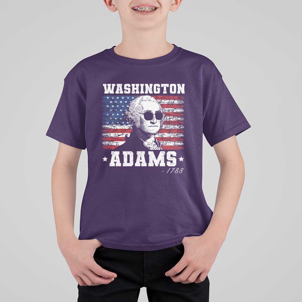 George Washington 1788 T Shirt For Kid Funny 4th of July Retro President Campaign USA Flag - Wonder Print Shop