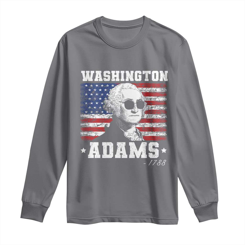 George Washington 1788 Long Sleeve Shirt Funny 4th of July Retro President Campaign USA Flag - Wonder Print Shop