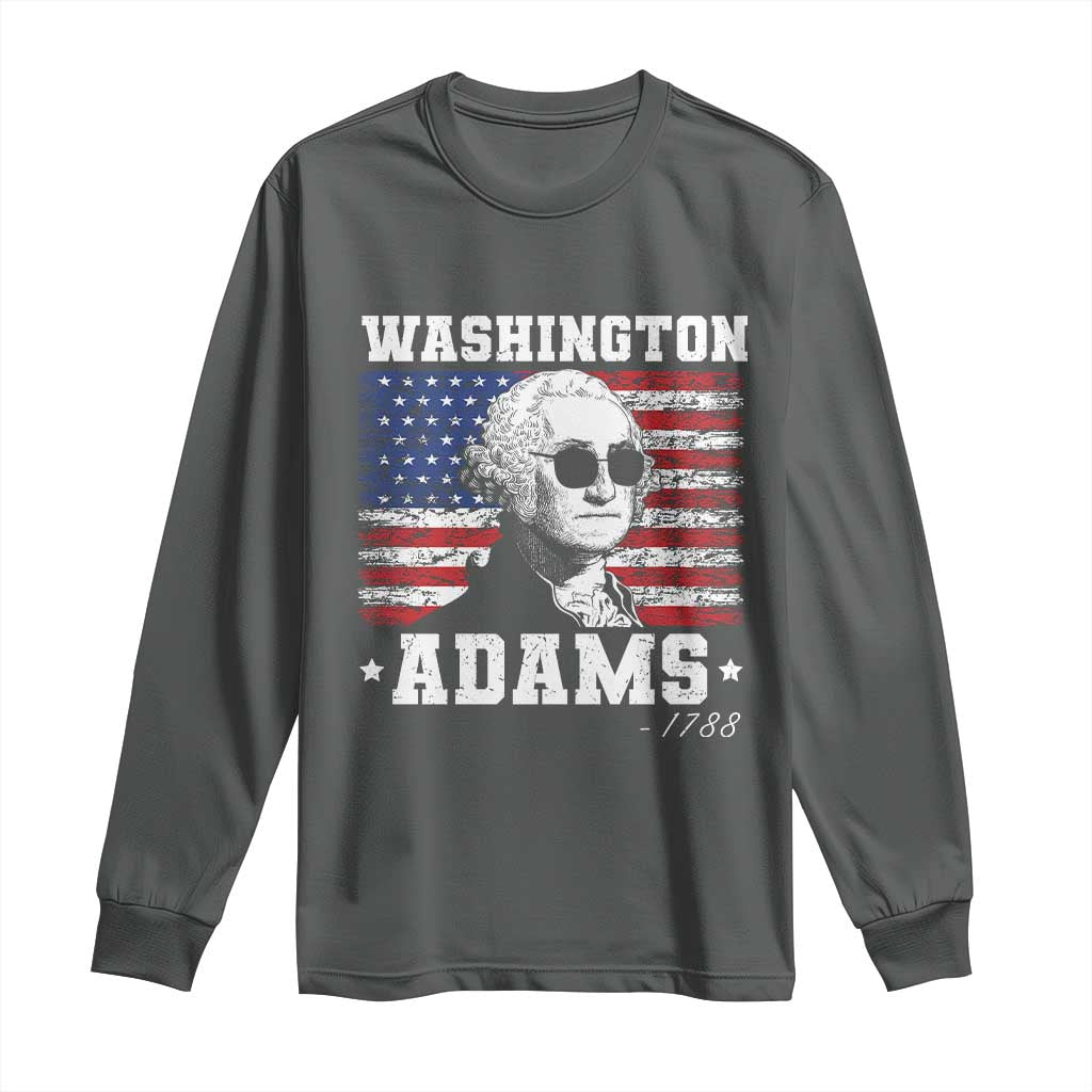 George Washington 1788 Long Sleeve Shirt Funny 4th of July Retro President Campaign USA Flag - Wonder Print Shop