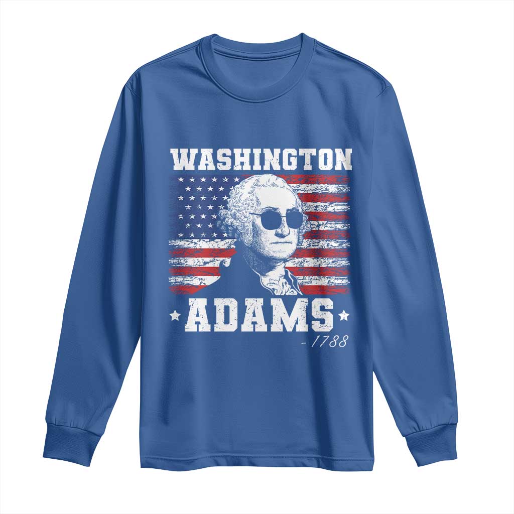 George Washington 1788 Long Sleeve Shirt Funny 4th of July Retro President Campaign USA Flag - Wonder Print Shop