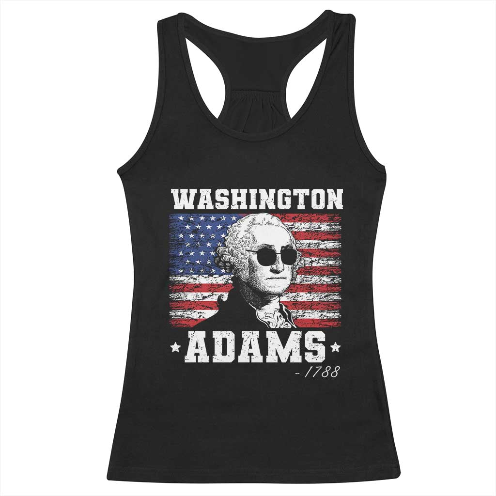 George Washington 1788 Racerback Tank Top Funny 4th of July Retro President Campaign USA Flag - Wonder Print Shop