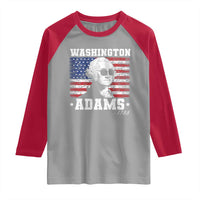 George Washington 1788 Raglan Shirt Funny 4th of July Retro President Campaign USA Flag - Wonder Print Shop