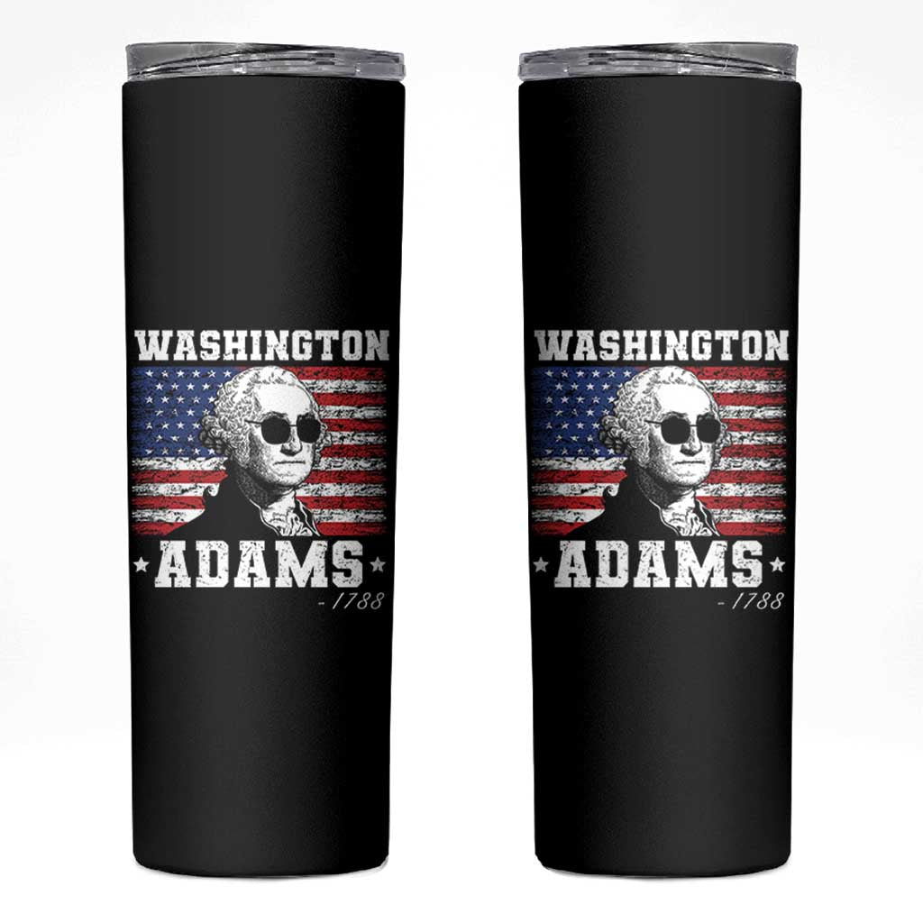 George Washington 1788 Skinny Tumbler Funny 4th of July Retro President Campaign USA Flag - Wonder Print Shop