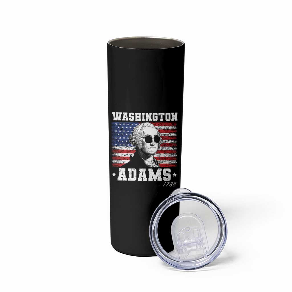 George Washington 1788 Skinny Tumbler Funny 4th of July Retro President Campaign USA Flag - Wonder Print Shop
