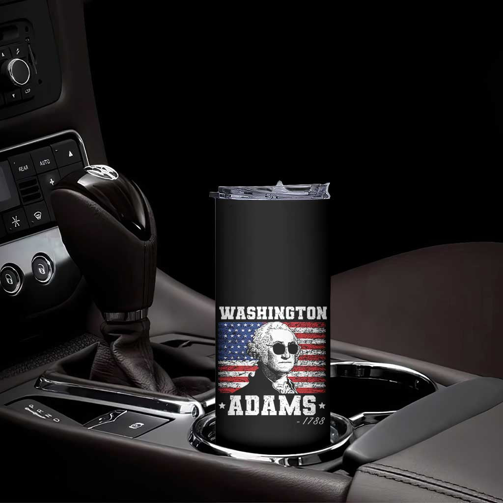 George Washington 1788 Skinny Tumbler Funny 4th of July Retro President Campaign USA Flag - Wonder Print Shop