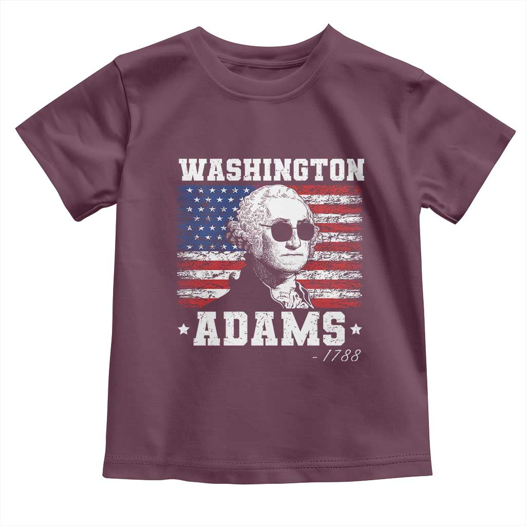 George Washington 1788 Toddler T Shirt Funny 4th of July Retro President Campaign USA Flag - Wonder Print Shop