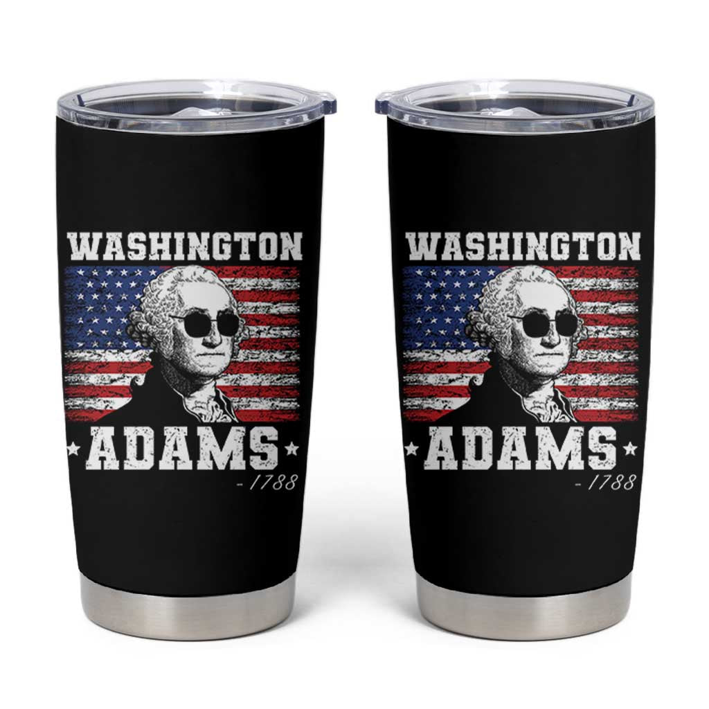 George Washington 1788 Tumbler Cup Funny 4th of July Retro President Campaign USA Flag - Wonder Print Shop